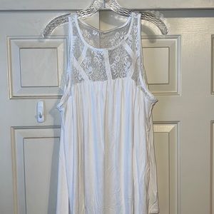 White blouse with lace detail